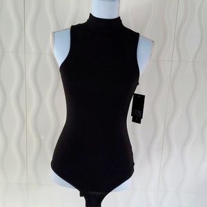 FRENCH CONNECTION MOCKNECK THONG BODYSUIT XS